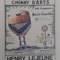 Affiche pour l'exposition Henry Lejeune : Chimay d'arts , au Bar Le Canaillou (Ecaussinnes) , du 27 septembre au 12 octobre 2003